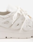 vices Adidași Albi cu Talpă Plată cu Aplicație Geometrică Nelenith