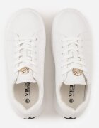 vices Adidași Albi Decorați cu o Stea și o Inserție Strălucitoare Oranatta