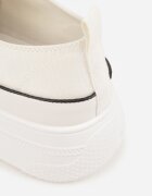vices Adidași Albi pe Platformă cu Curea Decorativă în Jurul Tălpii Rionira