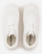 vices Adidași Albi pe platformă cu inscripție în relief cu șireturi Eanneth
