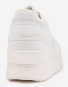 vices Adidași Albi pe platformă cu inscripție în relief cu șireturi Eanneth