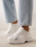 vices Adidași Albi pe Platformă Geometrică cu Perforații Elinata