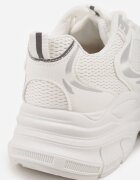 vices Adidași Albi pe Platformă Geometrică cu Perforații Elinata