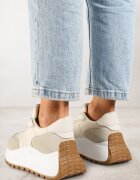 vices Adidași Bej cu șireturi cu platformă cu curele decorative Seliniel