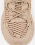 vices Adidași bej închis cu talpă masivă cu inserții din plasă și șireturi decorative Ollavia