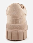 vices Adidași Bej închis pe Platformă cu Relief Decorate cu Perforații Leaniael