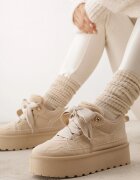 vices Adidași Bej stil Bocanci de zăpadă cu platformă cu blană Naleris