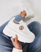 vices Adidași Chunky Albi cu Platformă cu Detaliu Rotund Sedvira