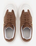 vices Adidași Chunky Maro-Alb pe Platformă cu Detaliu Rotund Sedvira