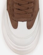 vices Adidași Chunky Maro-Alb pe Platformă cu Detaliu Rotund Sedvira