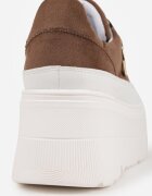 vices Adidași Chunky Maro-Alb pe Platformă cu Detaliu Rotund Sedvira