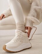 vices Adidași de iarnă Bej cu Platformă Decorați cu Aplicație Triunghiulară Ficebia