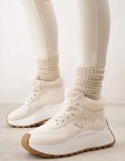 vices Adidași de iarnă Bej cu Platformă Decorați cu Aplicație Triunghiulară Ficebia