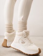 vices Adidași de iarnă Bej cu Platformă Decorați cu Aplicație Triunghiulară Ficebia