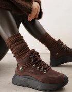 vices Adidași Ghete de iarnă Maro cu platformă stil sportiv Nelsella