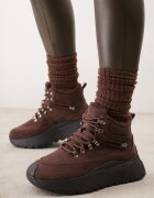 vices Adidași Ghete de iarnă Maro cu platformă stil sportiv Nelsella