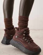 vices Adidași Ghete de iarnă Maro cu platformă stil sportiv Nelsella