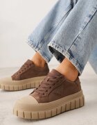 vices Adidași Maro deschis cu platformă cu decorațiune și inscripție Leawen