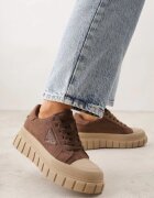 vices Adidași Maro deschis cu platformă cu decorațiune și inscripție Leawen