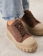 vices Adidași Maro deschis cu platformă cu decorațiune și inscripție Leawen