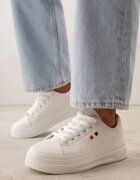 vices Adidași Minimaliști Albi cu stil de Tenis pe Platformă Halanatea