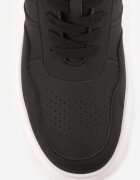 vices Adidași Negre pe platformă cu inscripție în relief cu șireturi Eanneth