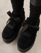 vices Adidași Negre Stilizate ca Ghete de zăpadă pe Platformă Cu detalii de blană Naleris