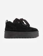 vices Adidași Negre Stilizate ca Ghete de zăpadă pe Platformă Cu detalii de blană Naleris