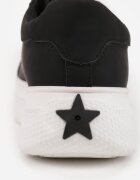 vices Adidași Negri Chunky pe Platformă cu Ornament în formă de Stea Anatale