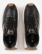 vices Adidași Negri cu platformă decorați cu aplicație metalică Nelviera