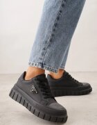vices Adidași Negri cu Talpă Embosată în stil Chunky Myninis