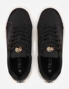 vices Adidași Negri Decorați cu o Stea și o Inserție Strălucitoare Oranatta