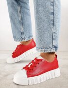 vices Adidași Roșii Plate cu șireturi Lorori