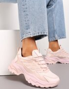 vices Adidași Roz cu platformă joasă cu inserții decorative pe partea superioară Amrogia