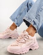 vices Adidași Roz pe Talpă Masivă cu Inserții din Plasă și Șireturi Decorative Ollavia