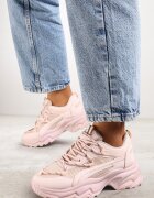 vices Adidași Roz pe Talpă Masivă cu Inserții din Plasă și Șireturi Decorative Ollavia