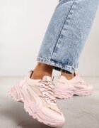 vices Adidași Roz pe Talpă Masivă cu Inserții din Plasă și Șireturi Decorative Ollavia