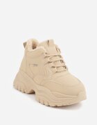 vices Adidași Streetwear Bej închis Chunky în Stil de Bocanci cu Platformă Leate