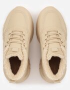 vices Adidași Streetwear Bej închis Chunky în Stil de Bocanci cu Platformă Leate