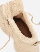vices Adidași Streetwear Bej închis Chunky în Stil de Bocanci cu Platformă Leate