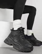 vices Adidași Streetwear Negri Chunky stil Bocanci cu platformă Leate