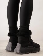 vices Adidași tip ghete de iarnă Negre cu Blană cu Platformă cu Scai Nelosena