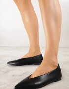 vices Balerini Negre cu Branț din Piele Naturală în Stil Clasic Nalivee