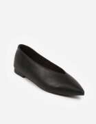 vices Balerini Negre cu Branț din Piele Naturală în Stil Clasic Nalivee