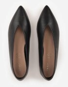 vices Balerini Negre cu Branț din Piele Naturală în Stil Clasic Nalivee
