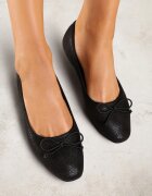 vices Balerini Negre cu Fundă Decorativă și Imprimeu Tip Piele de Șarpe Tultewia