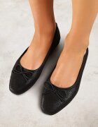 vices Balerini Negre cu Fundă Decorativă și Imprimeu Tip Piele de Șarpe Tultewia