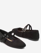 vices Balerini Plate Negre cu Barete Decorative Zinollia