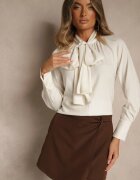 vices Bluză Bej deschis Decorată cu fundă Overile