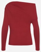 vices Bluză bordo Longsleeve cu Decolteu Asimetric Fertie